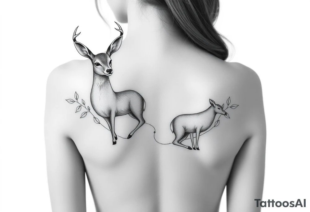 Buck and doe his and her tattoos tattoo idea