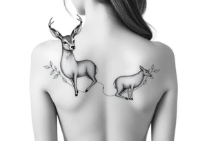 Buck and doe his and her tattoos tattoo idea