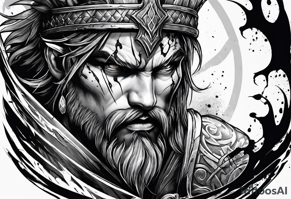 Warrior
Fighting
Bloody tattoo idea