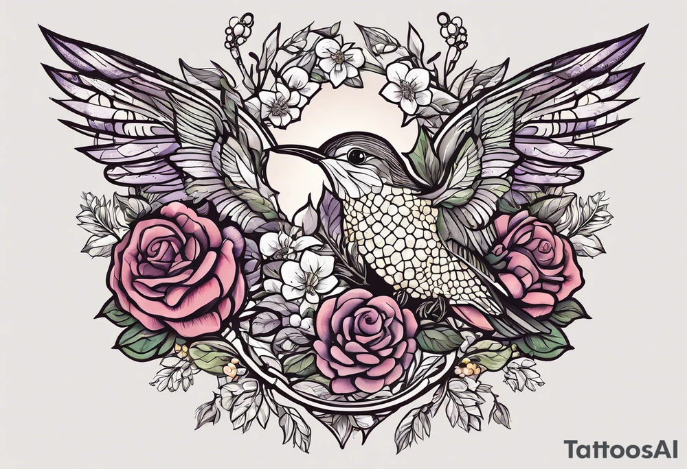 Hops, Rosemary, Thyme, Sage, Juniper, Corn, Wheat, Rose, Sunflower, Cherry blossom, Apple blossom, Honeycomb, Maple leaves, Violet/primrose, Carrot, Cherry, Apple/apple core, Acorns

Hawk, Lightbulb, Hummingbird tattoo idea