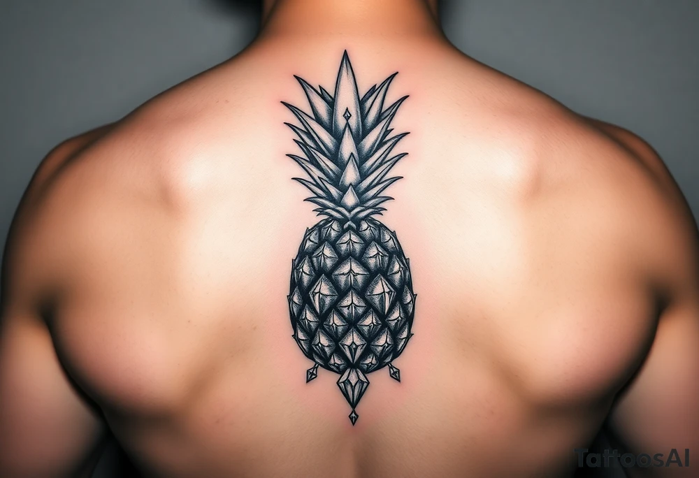 powerful majestic pineapple with a crown,and diamonds tattoo idea powerful majestic pineapple with a crown,and diamonds tattoo idea