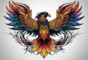 Phoenix artistic tattoo idea
