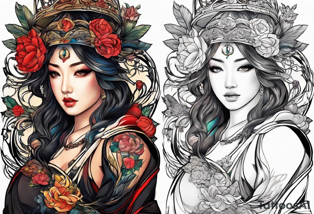 virgin design tattoo idea