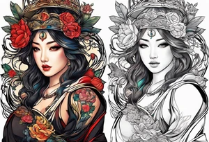 virgin design tattoo idea