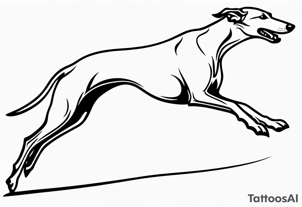 Running greyhound tattoo idea