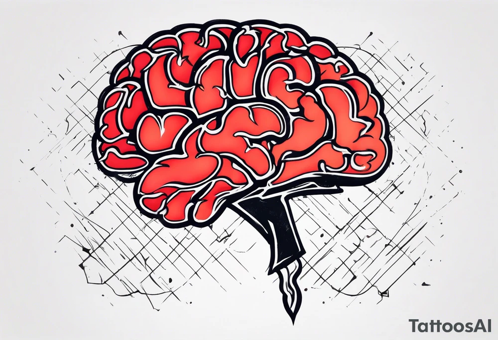 brain war against yourself tattoo idea