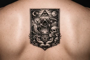 Esotericism and Mysticism under  breast tattoo tarot tattoo idea