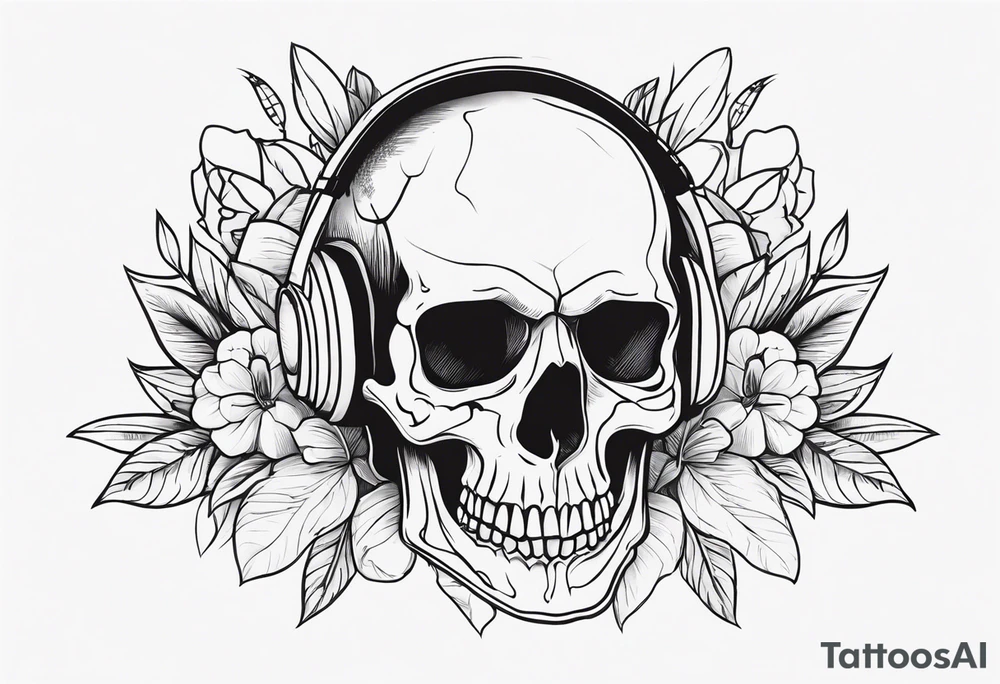 Detailed Skull tattoo idea