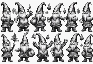gnomes dancing in the forrest tattoo idea