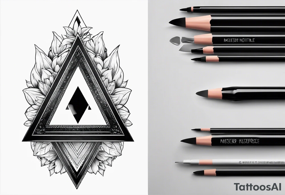 A triangle with nothing inside of it tattoo idea