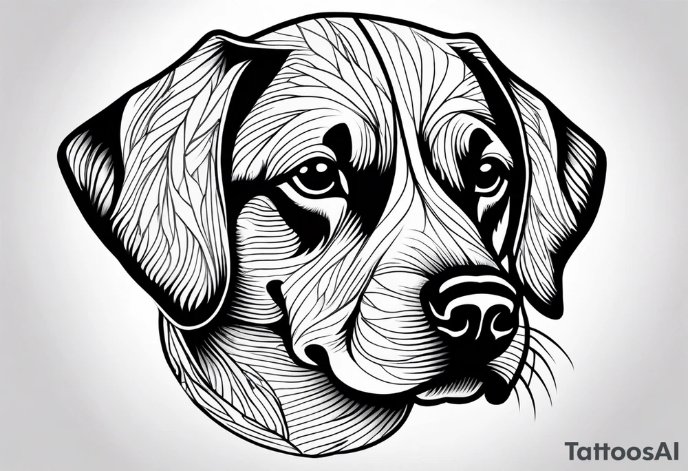 Dog blue tattoo idea