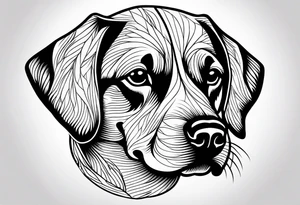 Dog blue tattoo idea