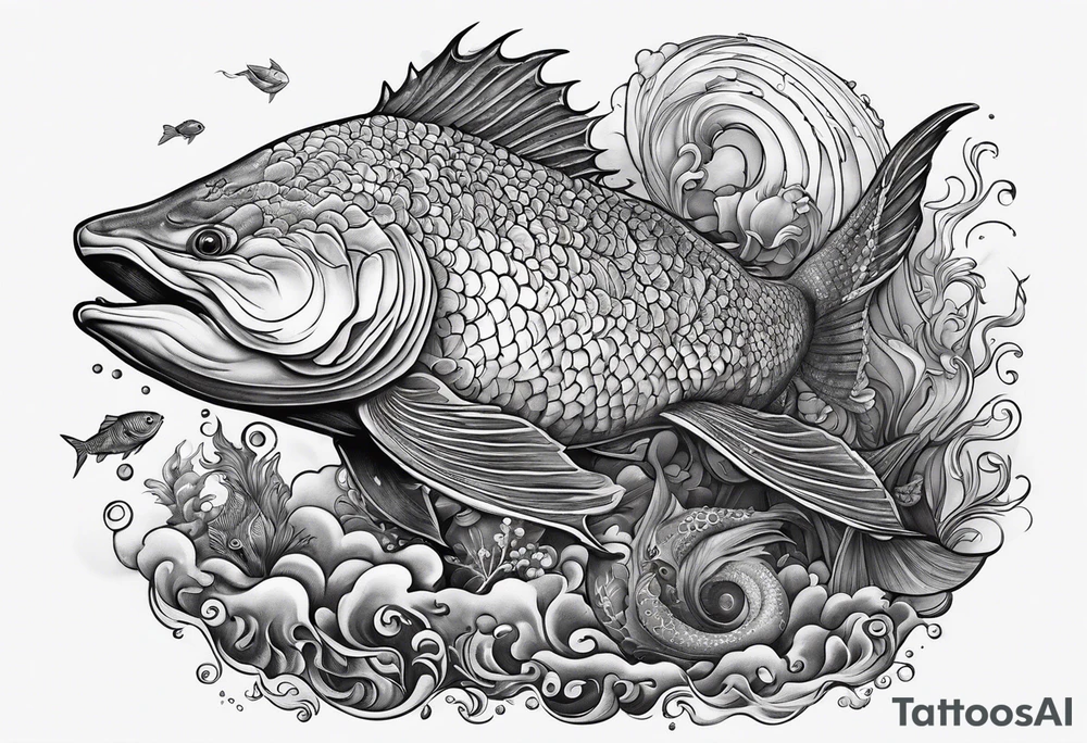 Sea creatures tattoo idea