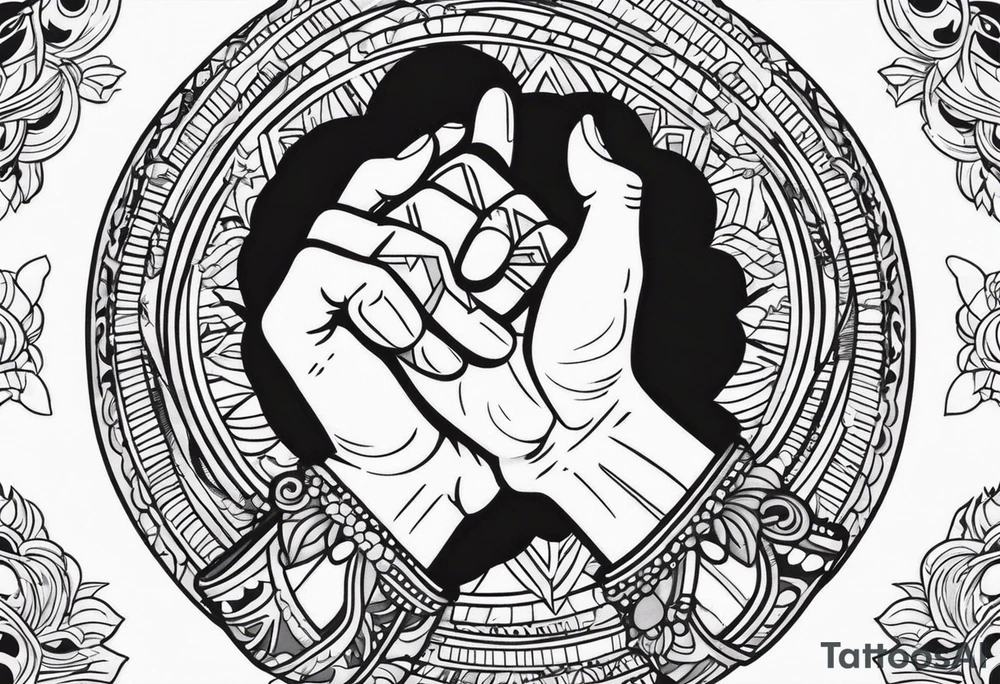 Strong hands holding world tattoo idea