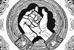 Strong hands holding world tattoo idea