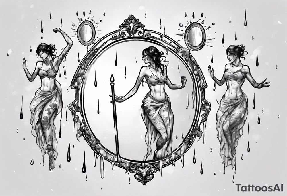 Mirror dancing in the rain tattoo idea