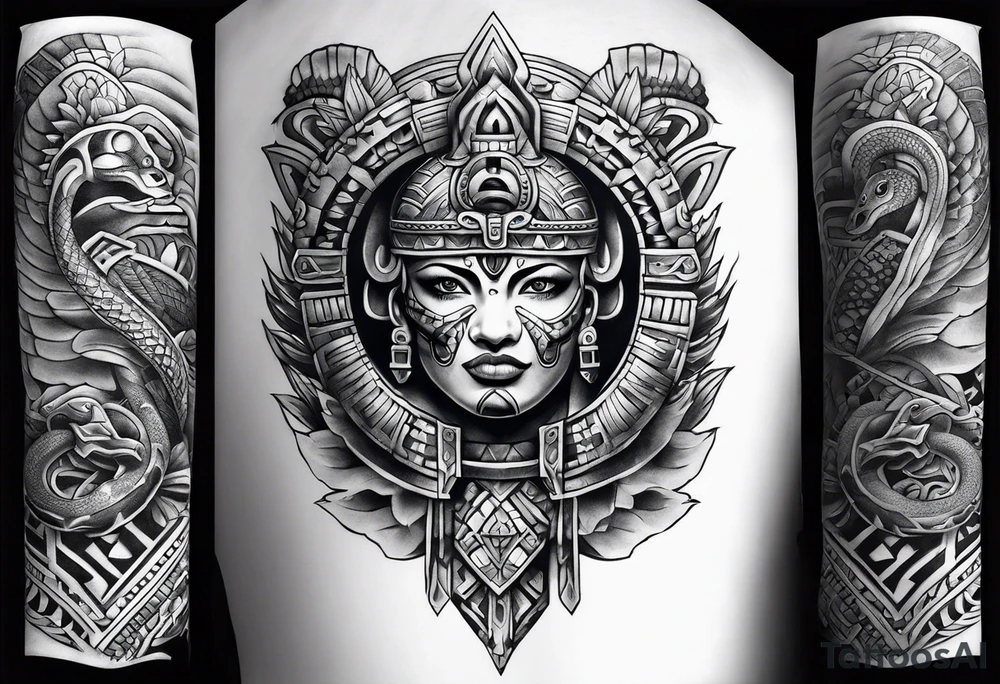 aztec snake 

sleeve tattoo idea