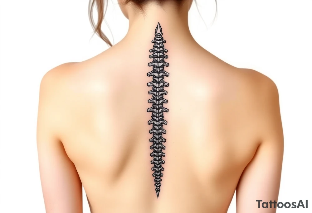 Spinal futuristic, full length tattoo idea