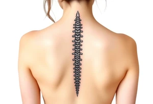 Spinal futuristic, full length tattoo idea