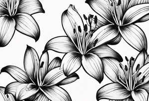 lilies growing tattoo idea
