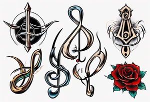 Treble hook tattoo idea