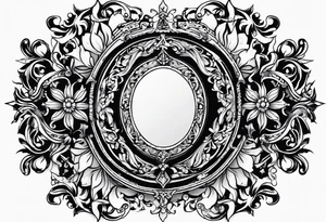 Gothic mirror tattoo idea