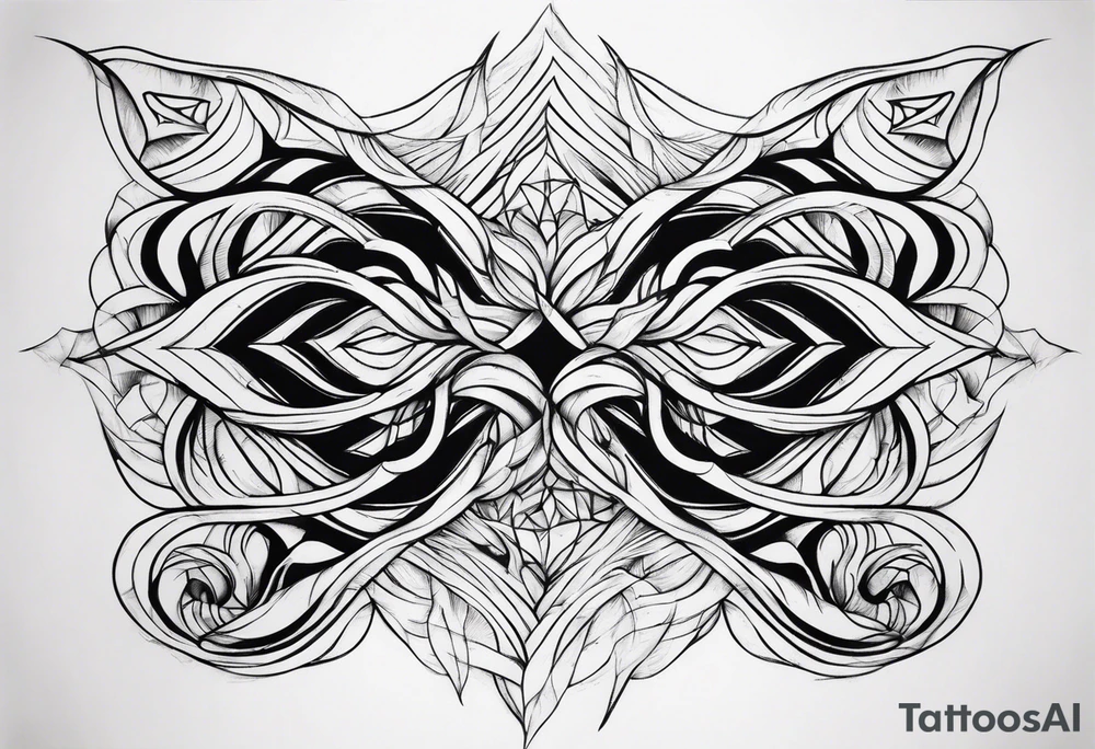 extreme twisted detangled tissue arm tattoo idea