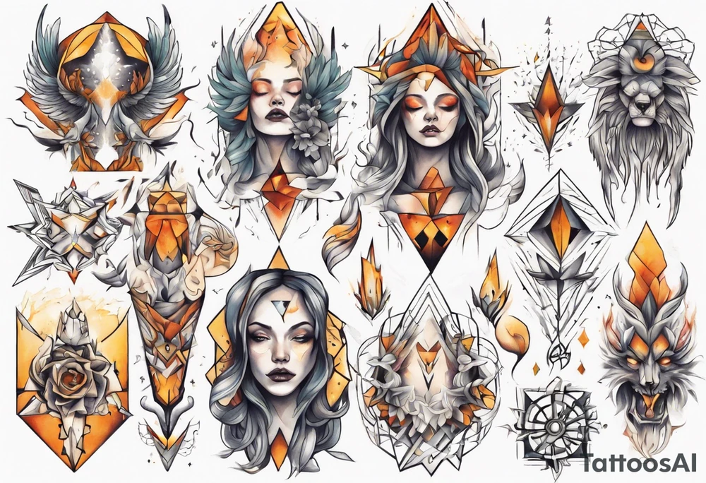 Light liberating people from fear tattoo idea