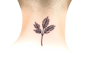 palm leaves neck tattoo tattoo idea