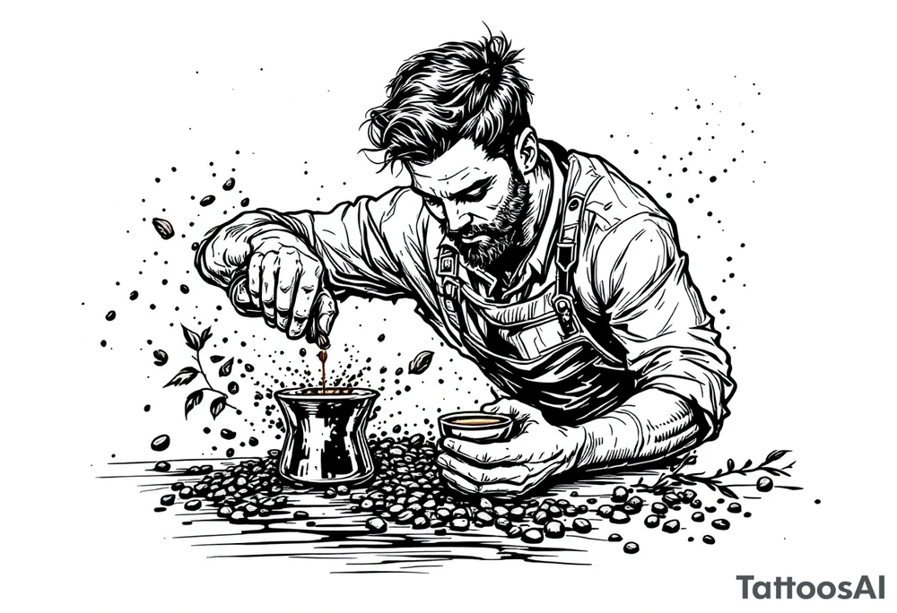 Coffee barista tattoo idea