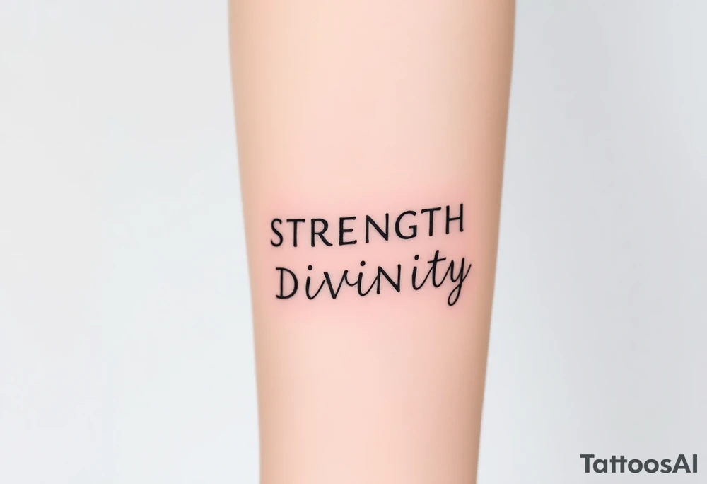 STRENGTH
DIVINITY tattoo idea