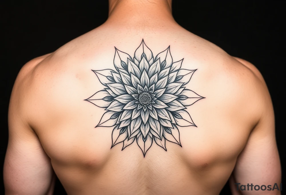 Dahlia mandala tattoo idea