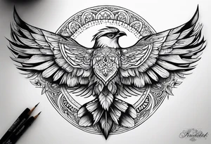 mandala, thunderbird,  heyoka tattoo idea