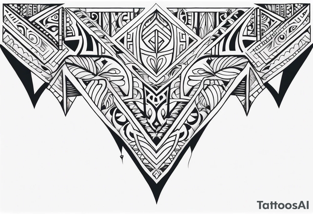 Polynesian neck to chin tattoo tattoo idea