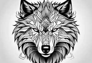 Angry wolf tattoo idea