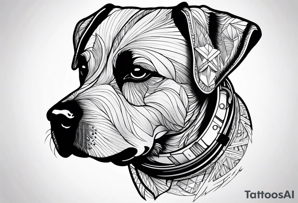 dog in space tattoo idea
