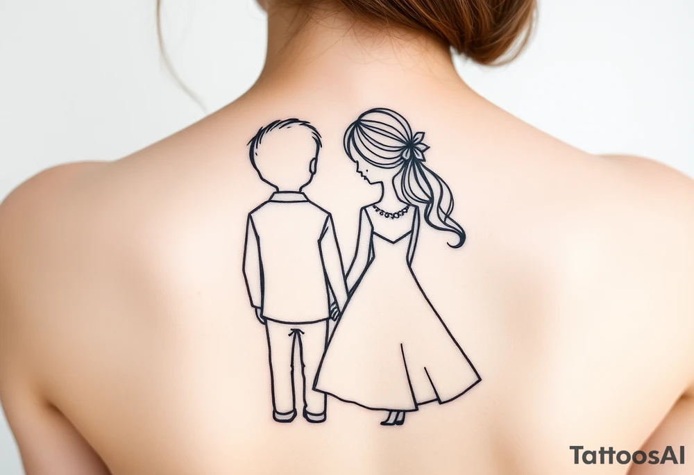 Boy and girl tattoo idea