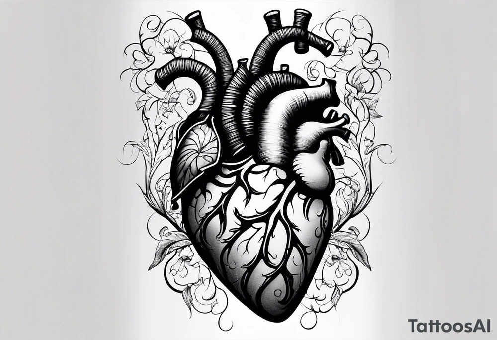 rib cage exposing heart tattoo idea