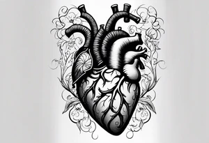 rib cage exposing heart tattoo idea