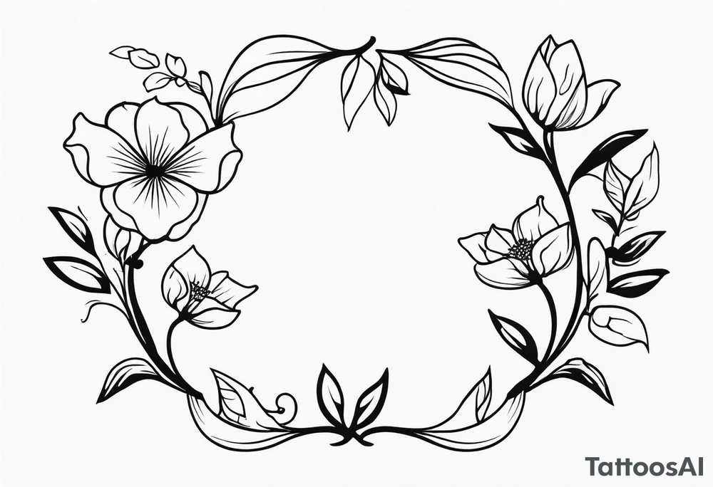 four flowers on a vine
alcoholics anonymous logo tattoo idea