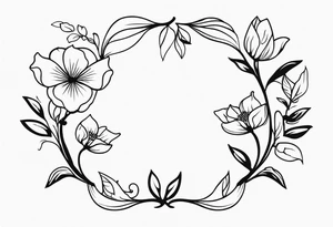 four flowers on a vine
alcoholics anonymous logo tattoo idea