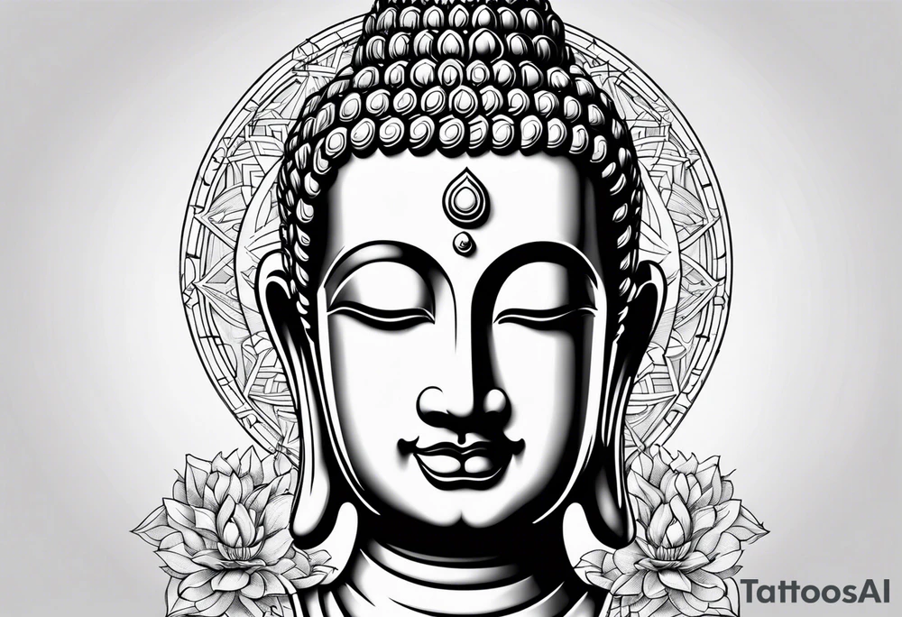 Buddha compass tattoo idea