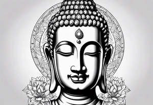 Buddha compass tattoo idea