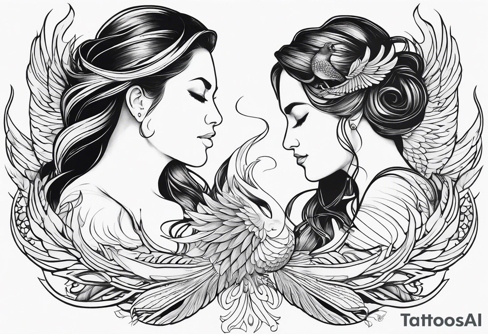 strength, pisces, phoenix, small, nuanced, positive tattoo idea strength, pisces, phoenix, small, nuanced, positive tattoo idea