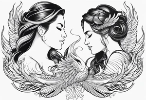 strength, pisces, phoenix, small, nuanced, positive tattoo idea