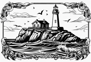 Tattoo of "Le phare des Poulains" tattoo idea