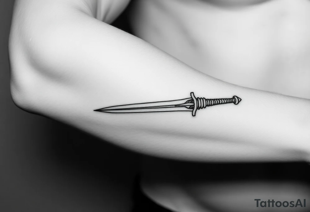 spartan as a sword tattoo idea