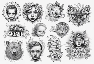 My children's names Maggie and Lucas tattoo idea