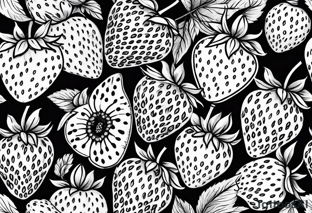 Strawberry tattoo idea