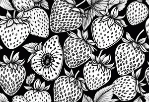 Strawberry tattoo idea